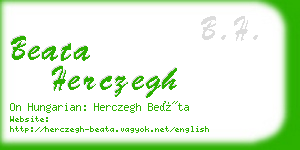 beata herczegh business card